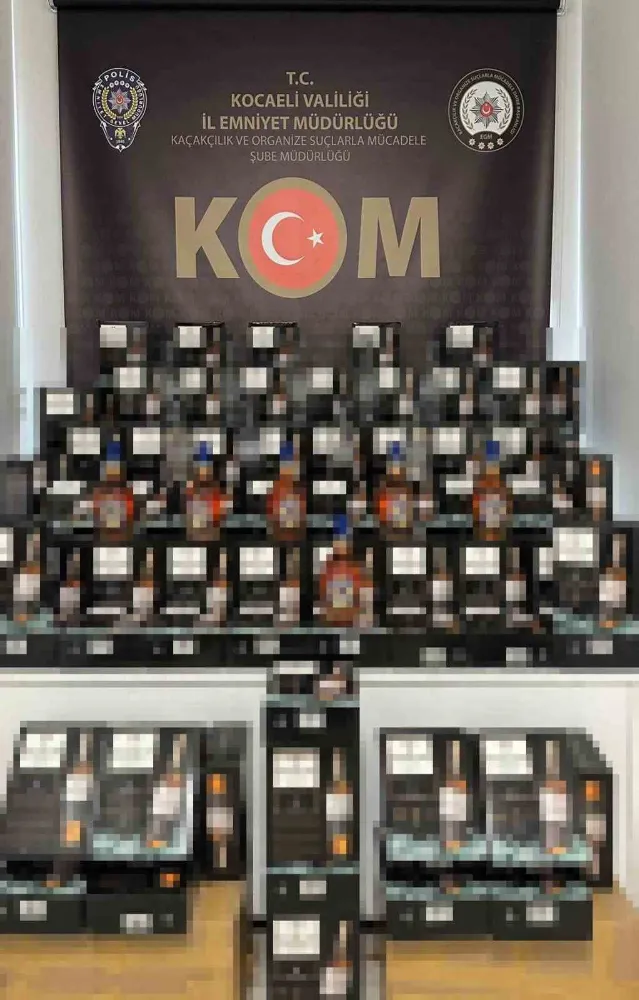 Kocaeli’nde 316 litre sahte rakı ve viski ele geçirildi