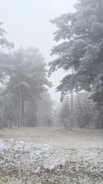 Eskişehir’e mevsimin ilk karı yağdı
