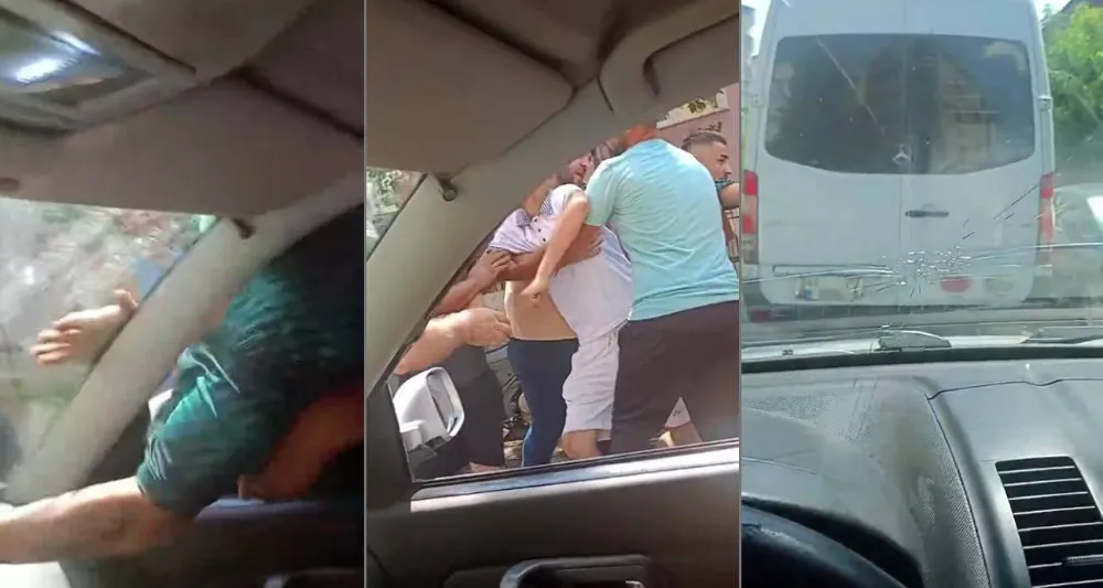 Trafikte dehşet saçtılar: Yol verme tartışması saldırıya dönüştü